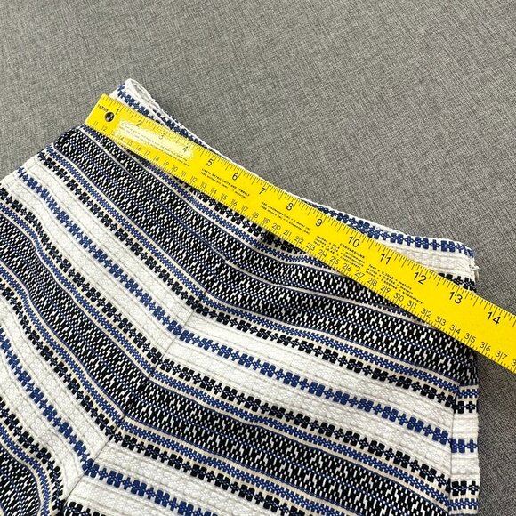GAP Boho Shorts Striped Embroidered Side‎ Zipper Mid Rise Cotton Blend Size 4 - Picture 5 of 12